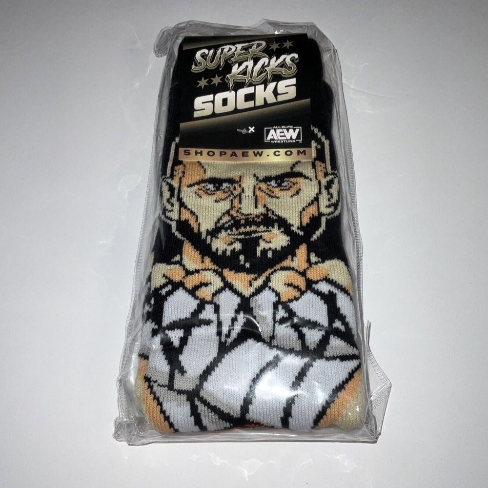 CM Punk AEW All Elite Wrestling Super Kicks Socks - One Pair. NEW. PWT.